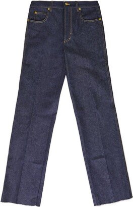 Logo Patch Straight Leg Jeans-AV