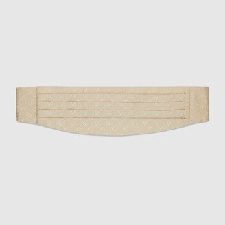 Wool silk Horsebit jacquard cummerbund