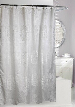 Victoria Shower Curtain White/Silver