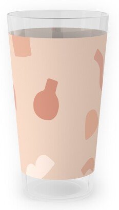 Outdoor Pint Glasses: Organic Cut Shapes - Pink Clay Outdoor Pint Glass, Pink