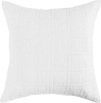 Ellis 26 Inch Square Euro Pillow Sham, Silvadur Tech, Self Binding, White