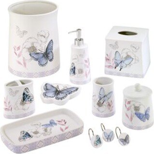 In The Garden Butterflies Ceramic Bath Accessories