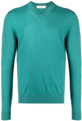 V-neck merino wool jumper-AI