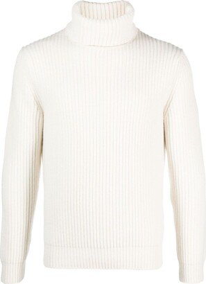 Roll-Neck Ribbed Jumper-AA