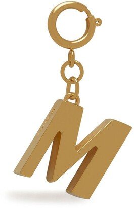 Alphabet Brass Keyring - M