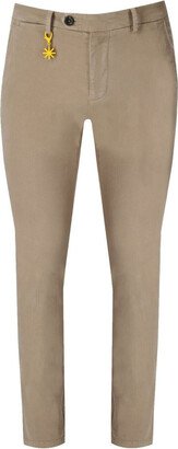 Beige Slim Fit Trousers