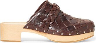 Polina Woven Leather Clogs