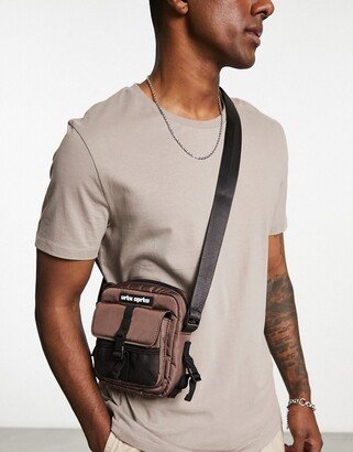 tech crossbody bag in brown