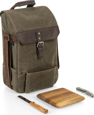 Legacy by Picnic Time 2 Bottle Insulated Wine & Cheese Cooler with Cheese Board, Knife & Corkscrew