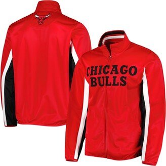 Men's G-iii Sports by Carl Banks Red Chicago Bulls Contender Wordmark Full-Zip Track Jacket