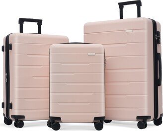 GREATPLANINC Expandable Hardside Luggage with Spinner Wheels 3-Piece Set