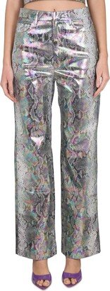 Snake Pu Print Pants