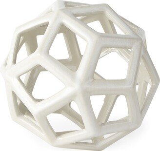 Crackle Glaze Ceramic Geometric Sculpture - 7