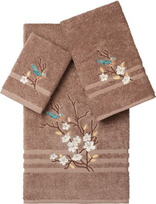 Turkish Cotton Spring Time 3Pc Embellished Towel Set