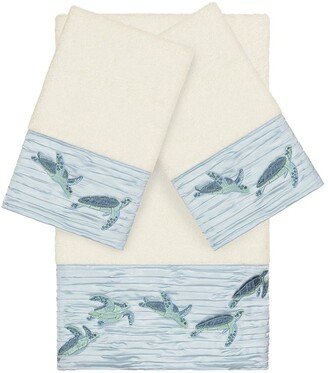 Mia 3-Piece Embellished Towel - Cream