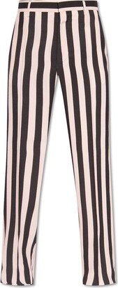 Straight Leg Striped Trousers