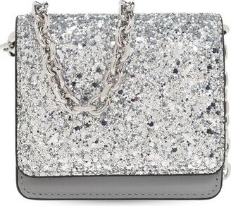 Glittered Strap Foldover Wallet