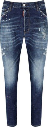 DSQ2 Distressed Straight Leg Jeans-AA