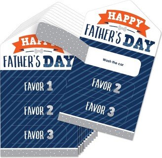 Big Dot of Happiness Happy Father's Day - We Love Dad Party Game Pickle Cards - Kids Coupon Pull Tabs - Set of 12