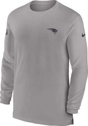 Men's Dri-FIT Sideline Coach (NFL New England Patriots) Long-Sleeve Top in Black