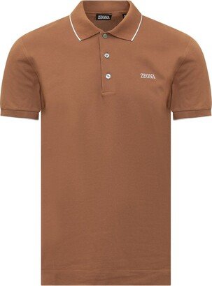 Button Detailed Short-Sleeved Polo Shirt-AB