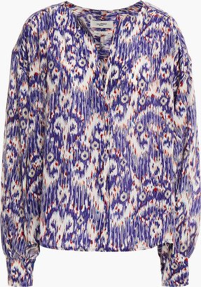 Yacah printed silk crepe de chine blouse