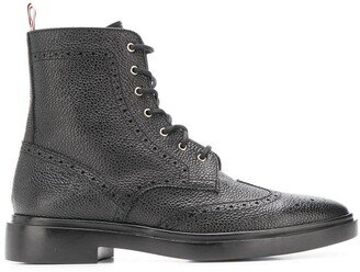 Brogue-Detail Ankle Boots