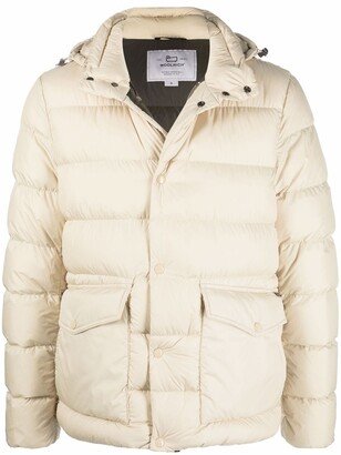 Feather-Down Hooded Puffer Jacket-AA