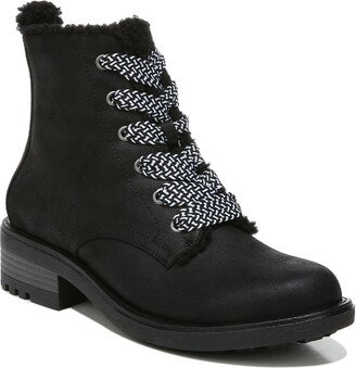 Kunis Cozy Womens Zipper Winter Combat & Lace-up Boots