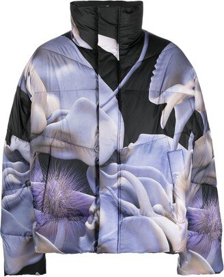 A BETTER MISTAKE In Flux graphic print puffer jacket