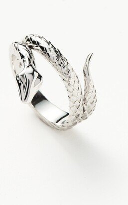 Harris Reed Coiled Serpent Ring | Silver Plated