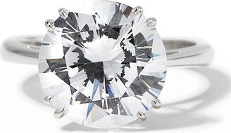 Large Cubic Zirconia Solitaire Ring, Size 6-8