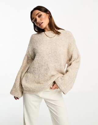 x Moa Mattsson oversized soft knit sweater in beige