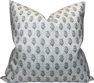 Rajmata Tonal Pillow Cover in Ash Grey, Designer Covers, Decorative Pillows