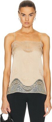 Lace Camisole Top in Beige