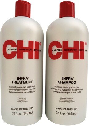 CHI Infra Shampoo 32 Oz & Infra Treatment 32oz