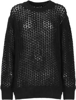 Openwork Crewneck Knitted Jumper