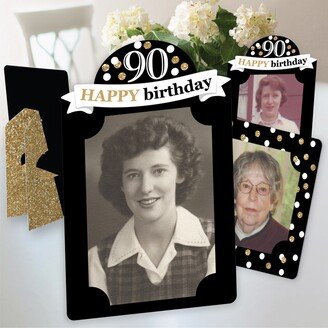 Big Dot Of Happiness Adult 90th Birthday Gold Birthday Party 4x6 Display Paper Photo Frames 12 Ct