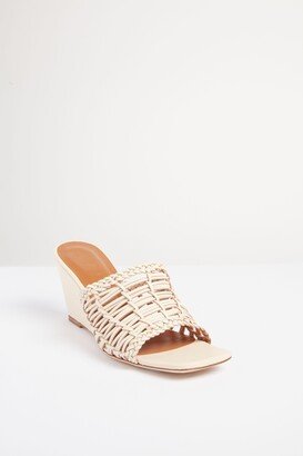 Cream Blair Woven Wedge