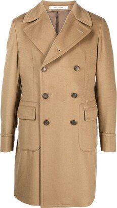 Double-Breasted Virgin Wool Coat-AU