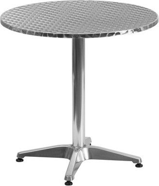 Emma and Oliver 27.5 Round Aluminum Indoor-Outdoor Table