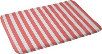 June Journal Calming Ocean Waves Memory Foam Bath Mat Red