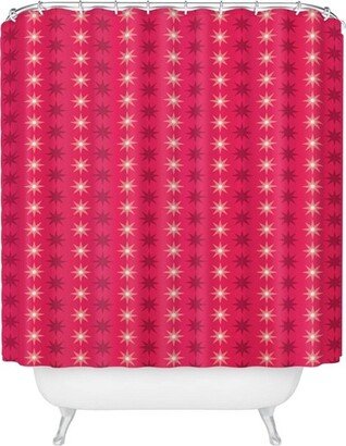 Caroline Okun Fuschia Split Shower Curtain Pink