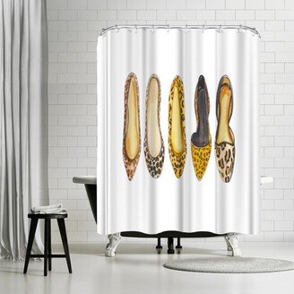 71 x 74 Shower Curtain, Leopard Line Up by Alison B