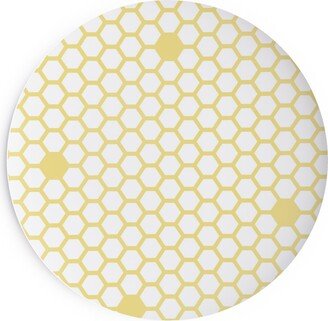 Salad Plates: Honeycomb - Sugared Spring - Yellow Salad Plate, Yellow