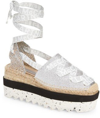 Gaia Logo Strap Metallic Espadrille