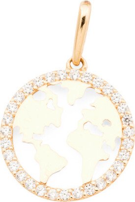 TJMAXX 14Kt Gold Cz Globe Charm For Women