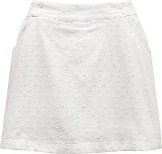 Hope & Henry Women's ganic Cotton Eyelet Skort