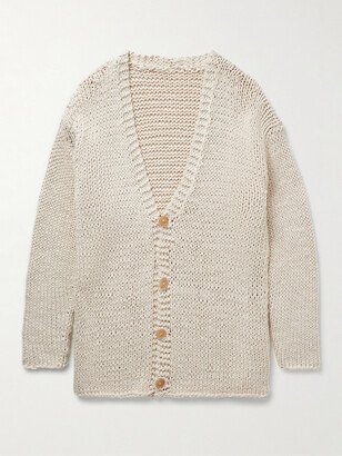 Zaydi Open-Knit Cotton and Silk-Blend Cardigan