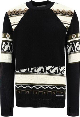 Panelled Crewneck Sweater